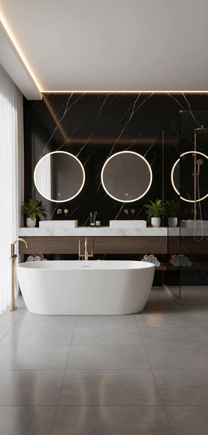 Panele ścienne PVC Night 260 x 122 cm – czarna marmurowa optyka z delikatnymi białymi żyłkami