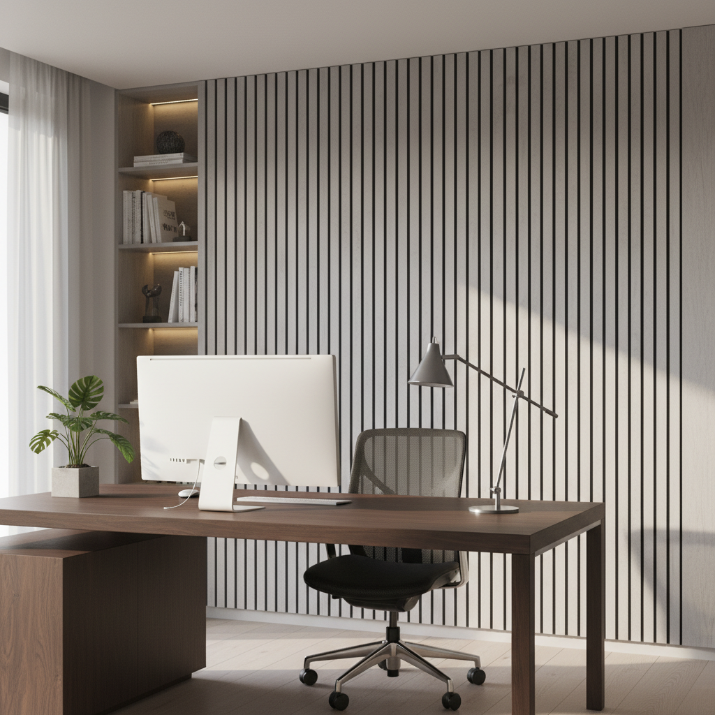 Akustikpanel Loft Dark Stone 275 x 60 cm – Mørkt stenlook & lydisolerende