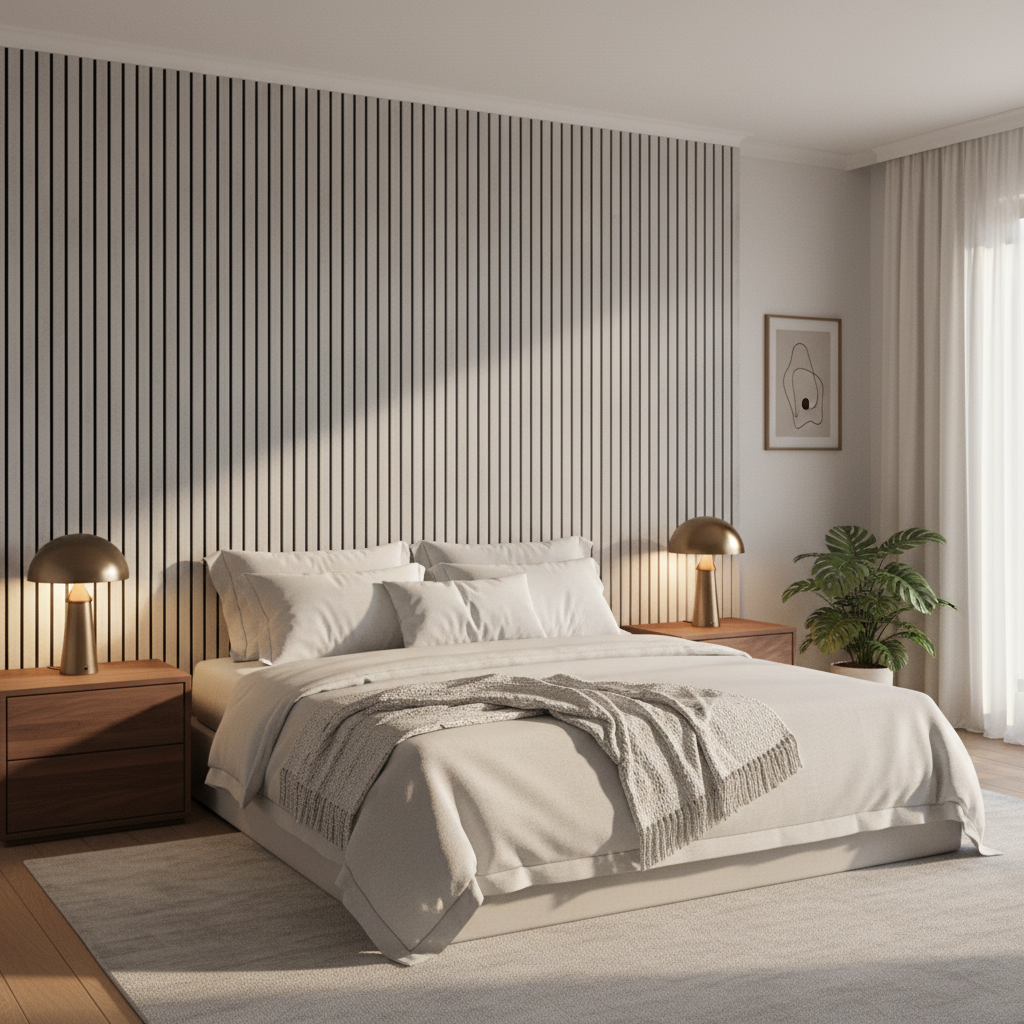 Akustikpanel Loft Dark Stone 275 x 60 cm – Mørkt stenlook & lydisolerende