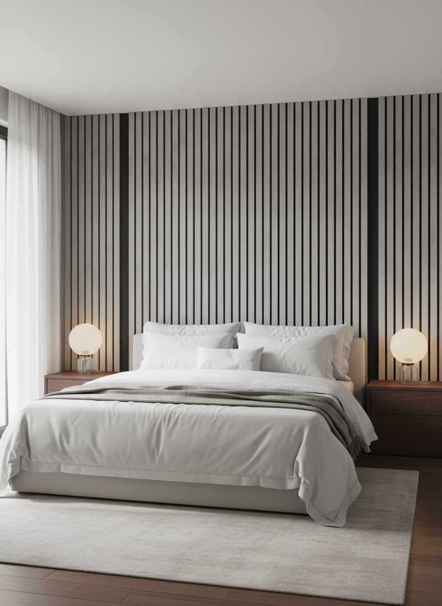 Akustikpanel Loft Dark Stone 275 x 60 cm – Mørkt stenlook & lydisolerende