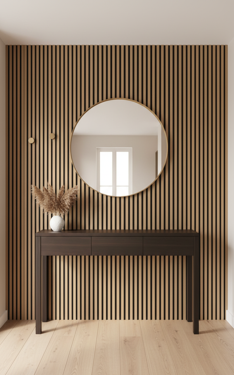 Akustikpanel Bronze Sort 276 x 60 cm – Bronzetonet Trælook & Lydabsorberende
