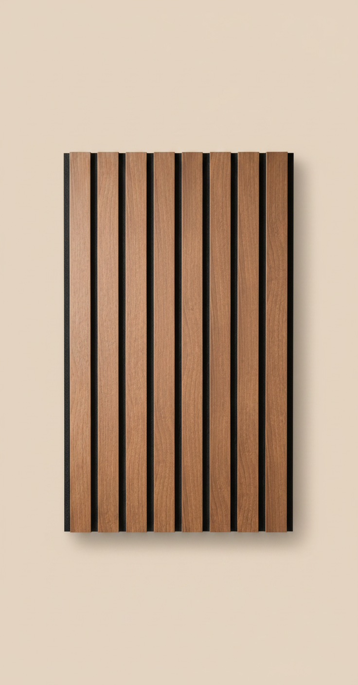 Akustikpaneel Walnuss Loft 275 x 60 cm – Walnussoptik Schwarz, Modern & Schalldämmend