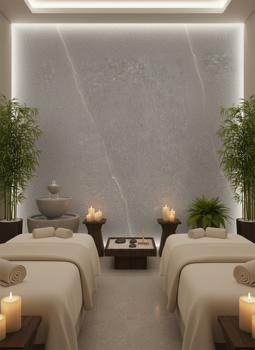 Matis Dark Claris SPC Wall Panel 260 x 122 cm – Dark Gray Stone Look, Modern & Waterproof