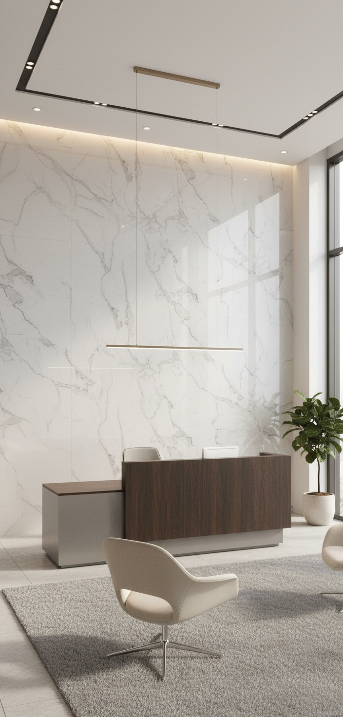 SPC nástěnný panel Carrara Marble 280 x 122 cm – Bílý mramorový vzhled, moderní & voděodolný