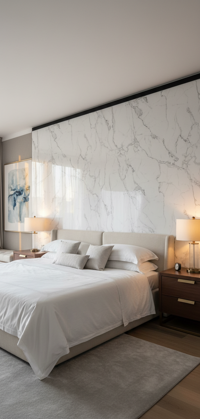 SPC nástěnný panel Carrara Marble 280 x 122 cm – Bílý mramorový vzhled, moderní & voděodolný