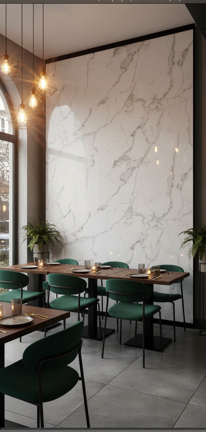SPC nástěnný panel Carrara Marble 280 x 122 cm – Bílý mramorový vzhled, moderní & voděodolný