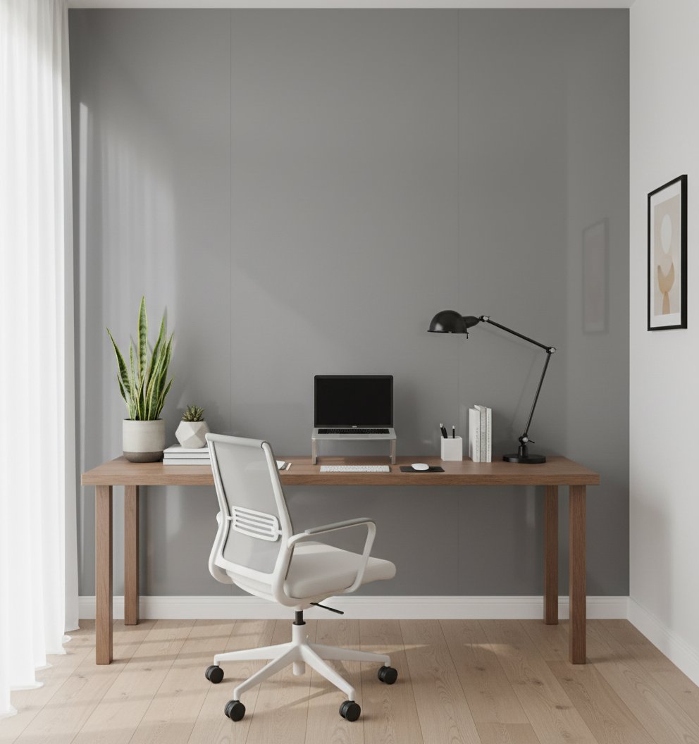 Alu Metallic Gray PVC Wandpaneel 260 x 122 cm – Hochglanz in Metallic-Grau, Modern & Elegant