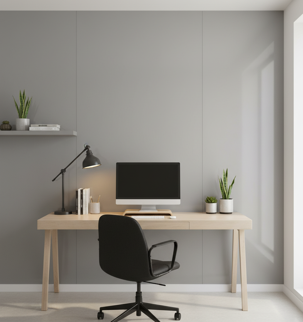 Alu Metallic Gray PVC Wandpaneel 260 x 122 cm – Hochglanz in Metallic-Grau, Modern & Elegant
