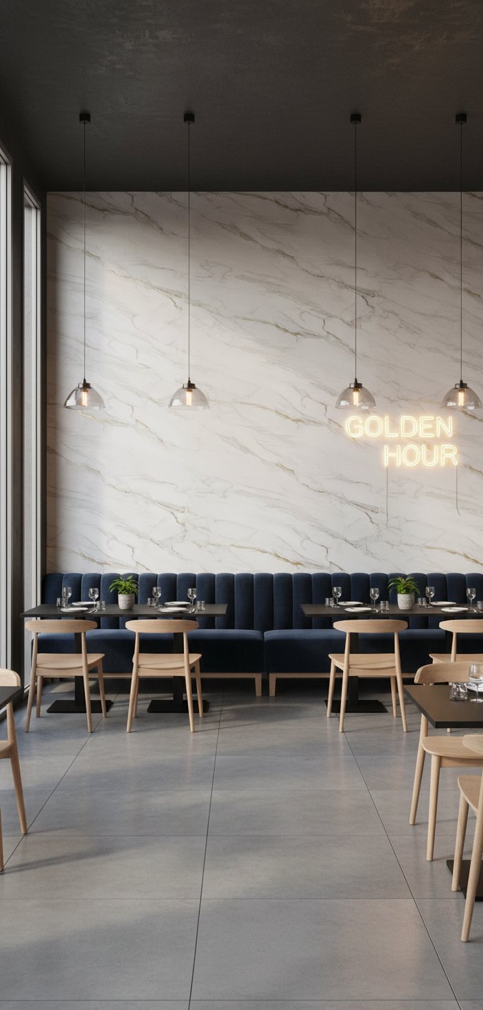 Golden Hill PVC Wandpaneel 260 x 122 cm – Weiße Marmoroptik mit goldenen Akzenten