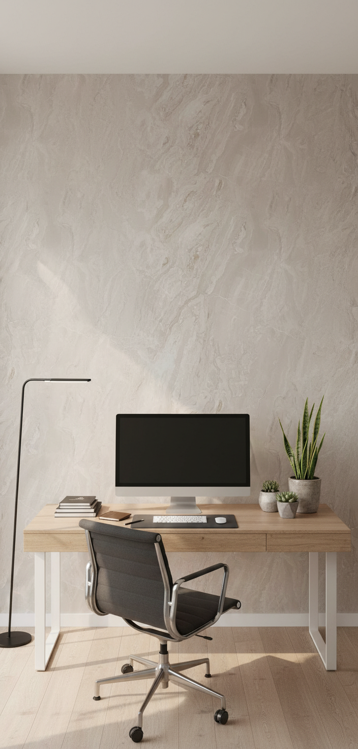Toscana PVC Wandpaneel 260 x 122 cm – Beige Marmoroptik mit sanften Natursteinadern