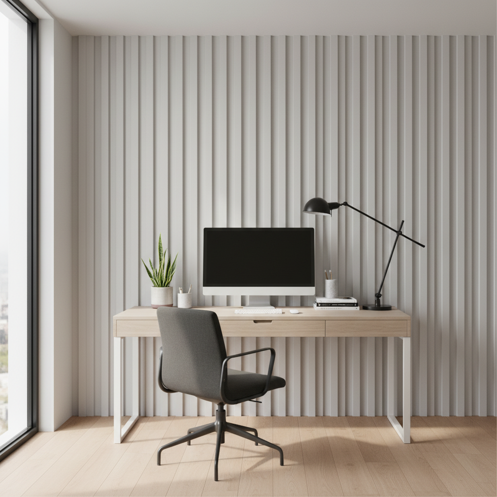 BambooCore Ivory Linen 3D WPC Wandpaneel – Bambus Strukturpaneel 280 cm