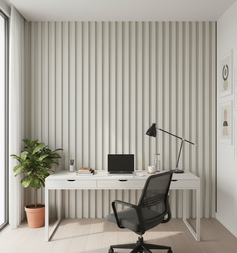 BambooCore Pearl Cream 3D WPC Wandpaneel – Bambus Strukturpaneel 280 cm