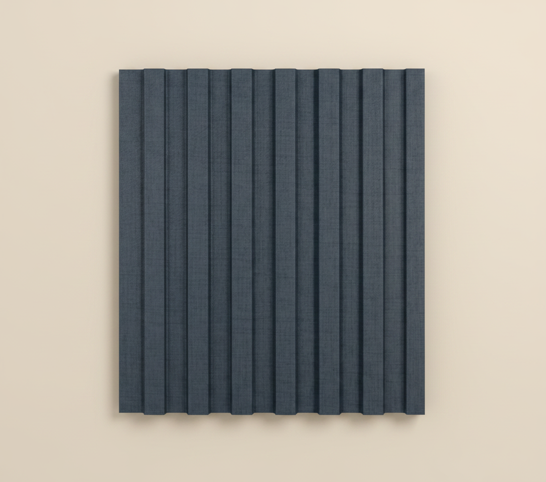 BambooCore Midnight Blue Linen 3D WPC Wandpaneel – WPC Strukturpaneel 280 cm