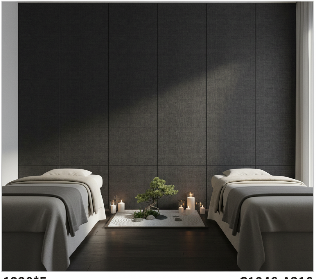 BambooCore Obsidian Black WPC Wandpaneel – 280 × 120 cm