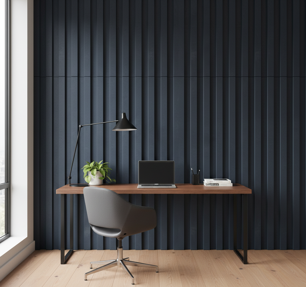 BambooCore Slate Anthracite 3D WPC Wandpaneel – WPC Strukturpaneel 280 cm