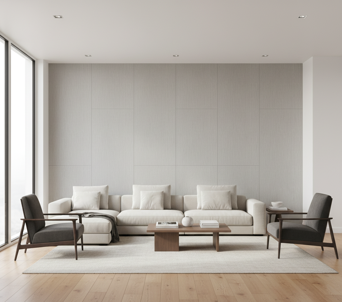 BambooCore Silver Linen WPC Wandpaneel – 280 × 120 cm