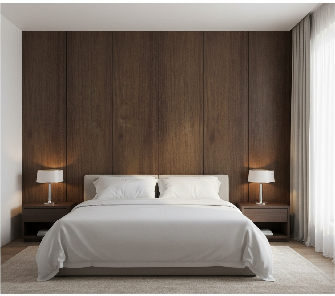 BambooCore Walnut Wood WPC Wandpaneel – Holzoptik Wandpaneel 280 × 120 cm