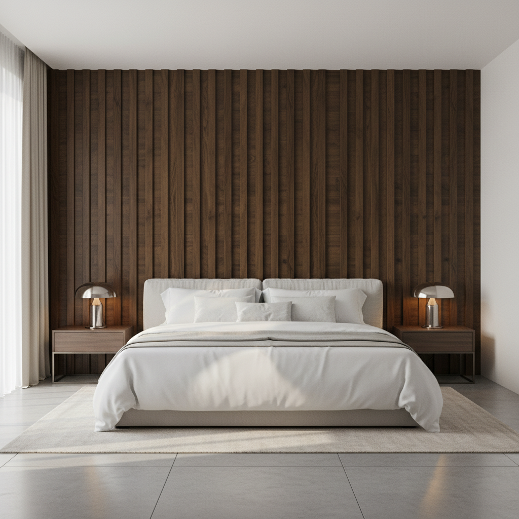 BambooCore Walnut Wood 3D WPC Wandpaneel – WPC Strukturpaneel 280 cm
