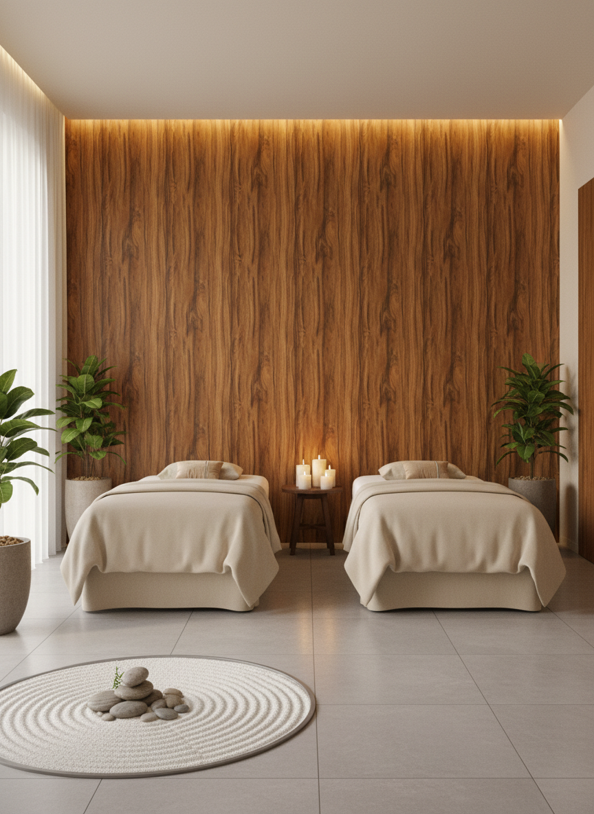 Olive Wood PVC nástěnný panel s dřevěným vzhledem 280 × 122 cm
