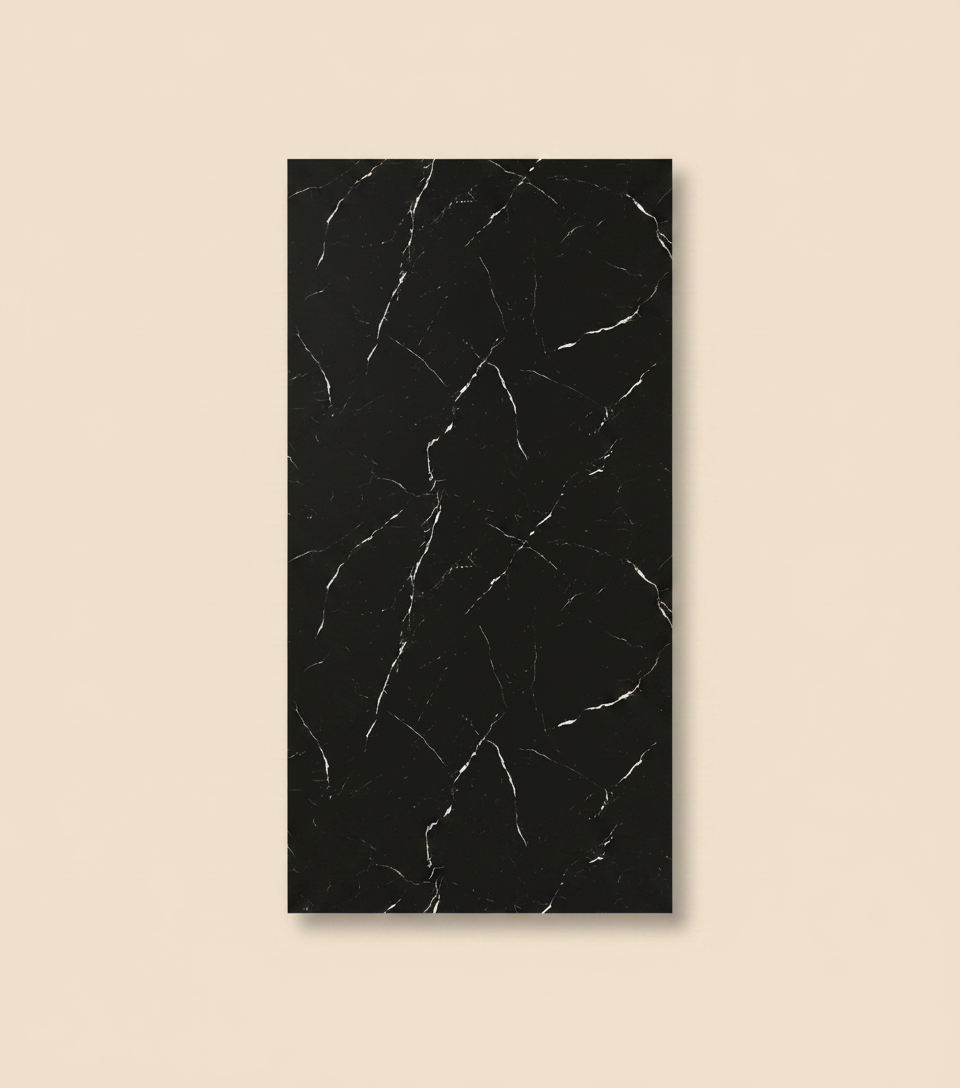 Nero Marquina SPC Wandpaneel Marmoroptik 280 × 122 cm