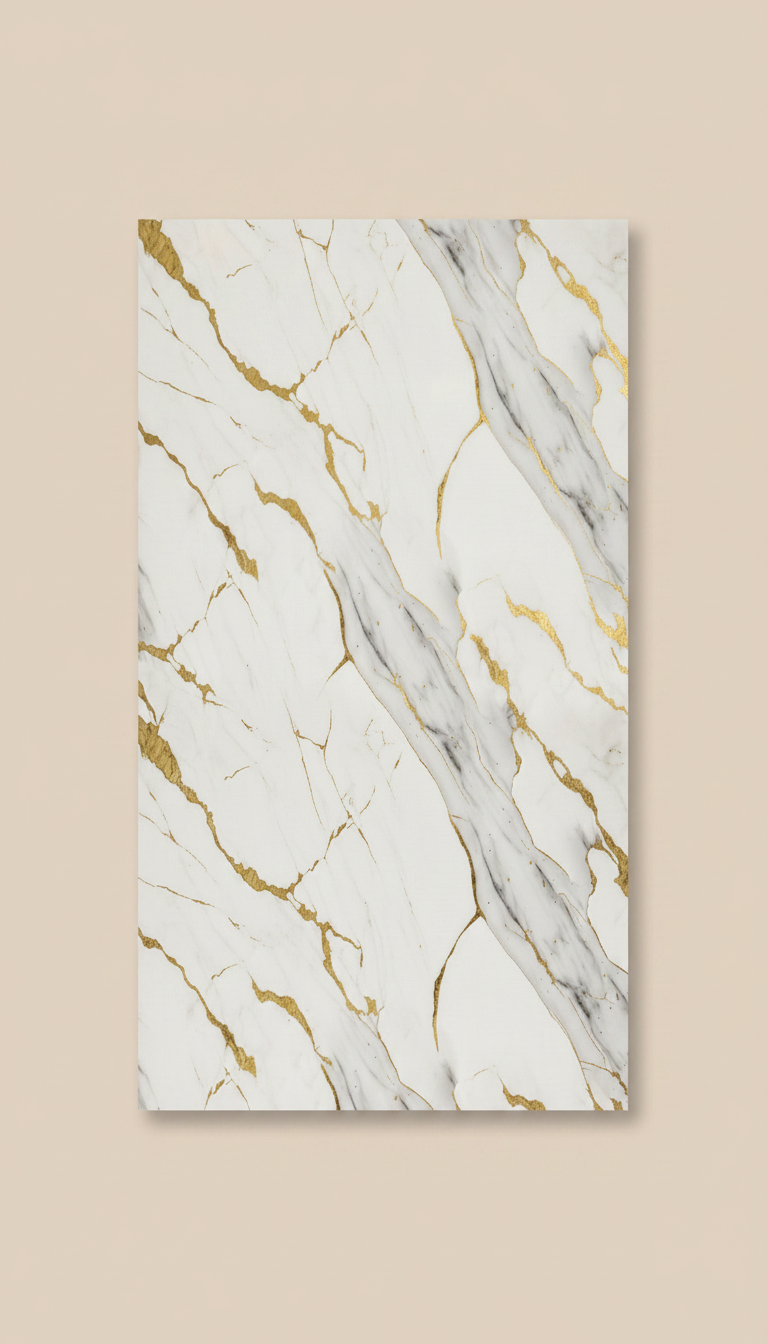 Carrara Gold PVC Wandpaneel Marmoroptik 260 × 122 cm