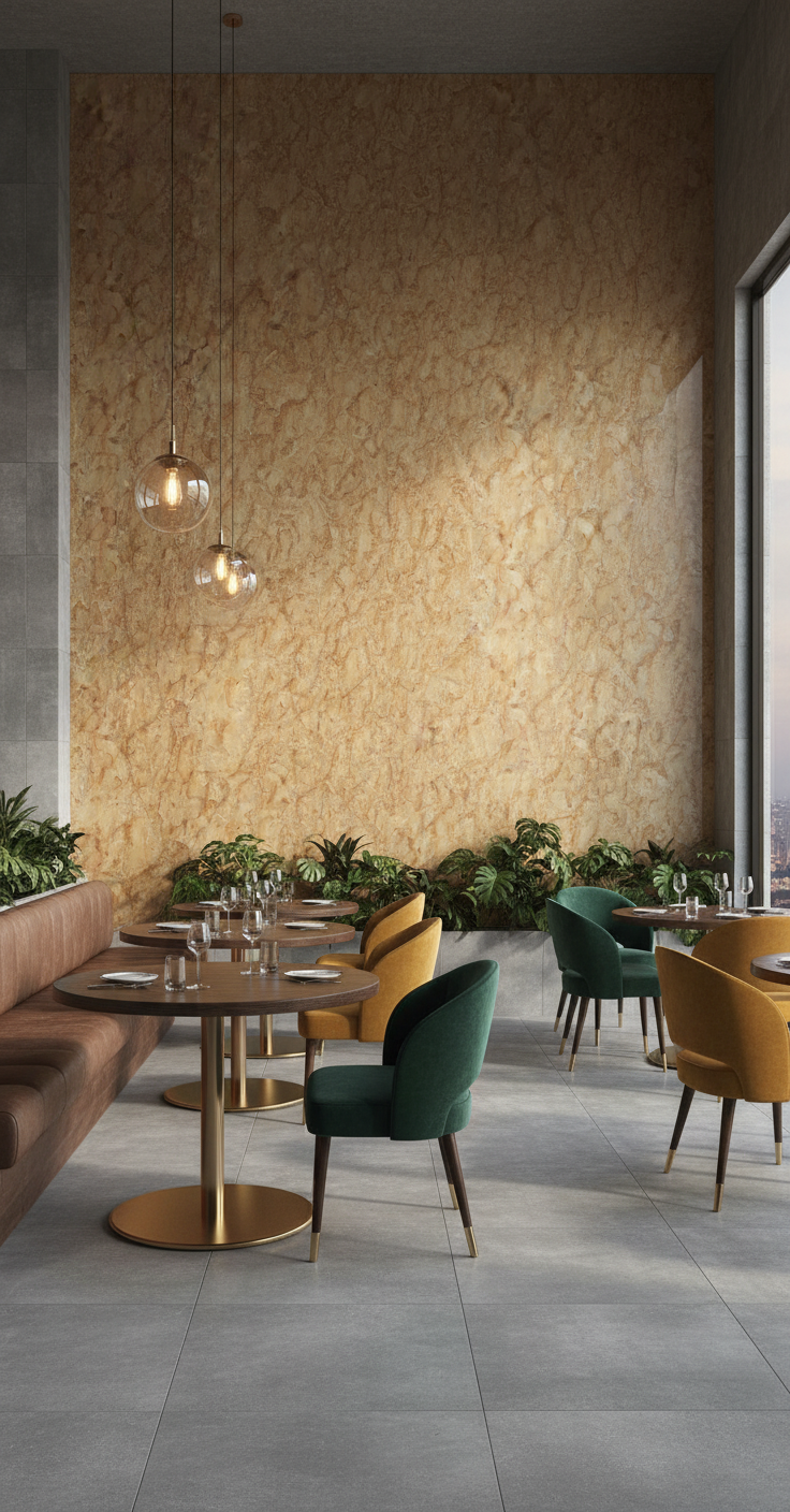 Onyx PVC Wall Panel Marble Look 280 × 122 cm - Gold Beige PVC Panel