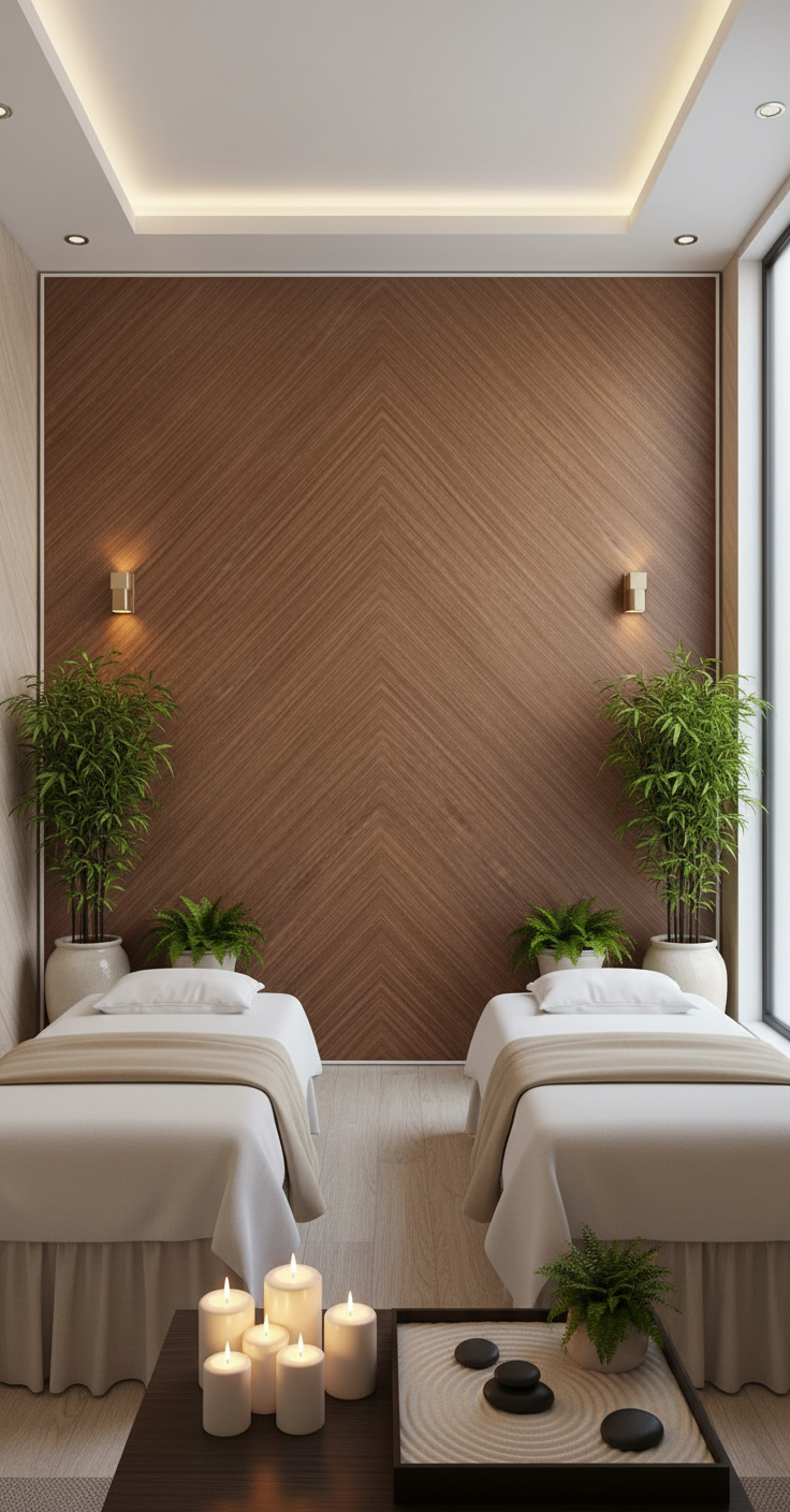 Chevron Walnut PVC Klick-Wandpaneel 280 × 122 cm – 8 mm Wandverkleidung in Walnussoptik