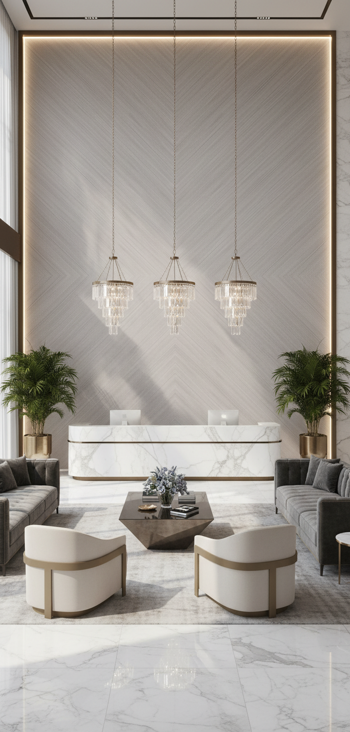 Silver Chevron PVC Klick-Wandpaneel 280 × 122 cm – 8 mm Wandverkleidung in grauer Holzoptik