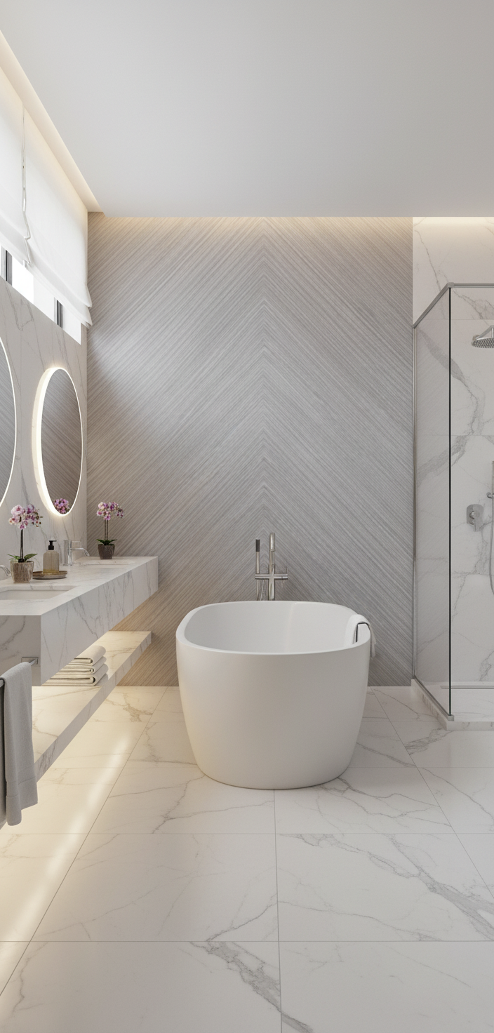 Silver Chevron PVC Klick-Wandpaneel 280 × 122 cm – 8 mm Wandverkleidung in grauer Holzoptik