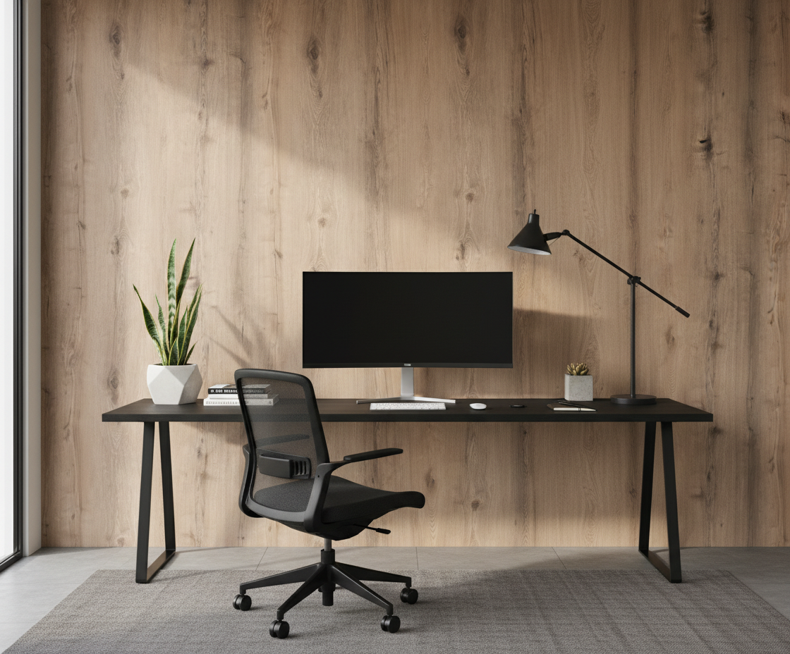 Royal Walnuss SPC Wandpaneel Holzoptik 280 × 122 cm - Beige Braun SPC Paneel